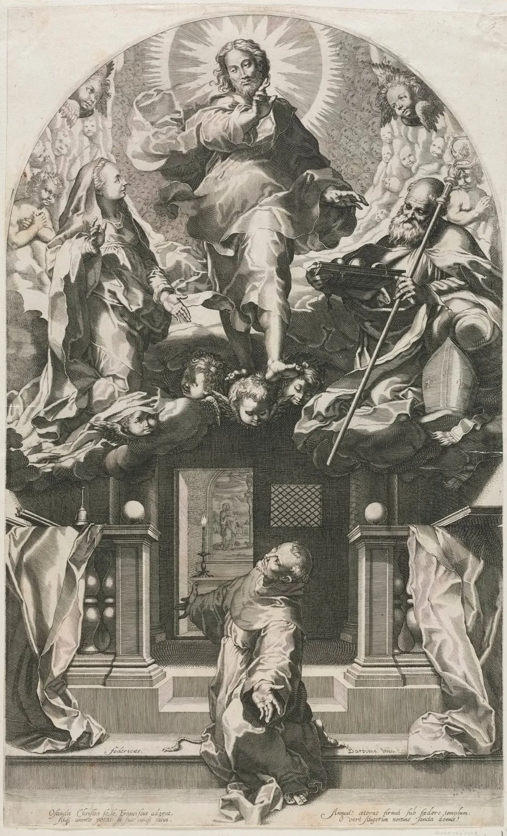 The Ecstasy of St. Francis, by Francesco Villamena, 1588