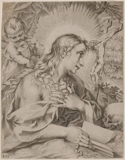 The Penitent Magdalene, by Francesco Villamena