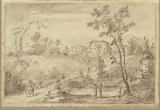 Landscape with a Bridge, by Francesco Zuccarelli