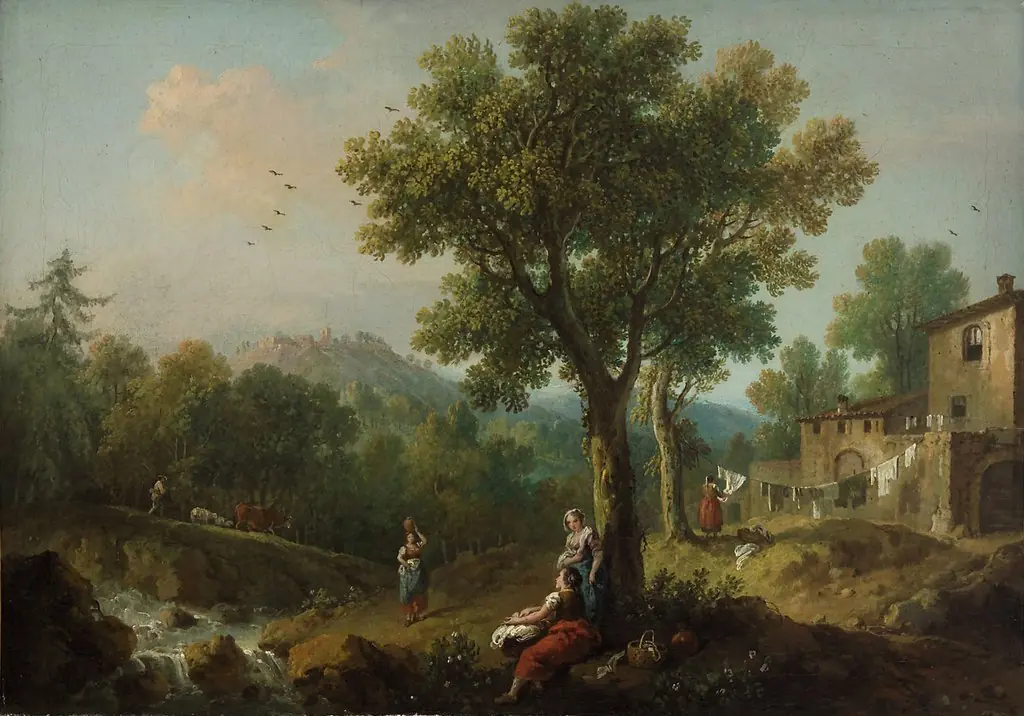 Landschaft mit Wäscherinnen, by Francesco Zuccarelli