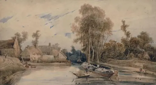 River with Barges, by Francia