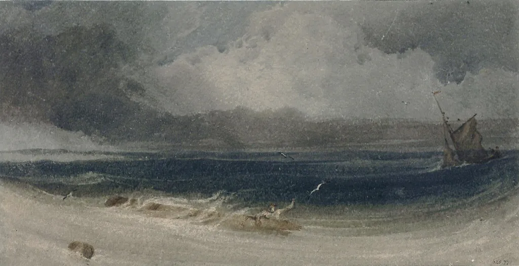 Shipwrecked Mariner, by Francia, watercolor, 1795