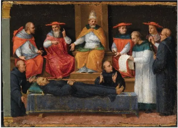 The Canonization of Saint Nicholas of Tolentino, by Franciabigio