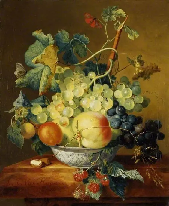 A Dish of Fruit, by Francina Margaretha van Huysum