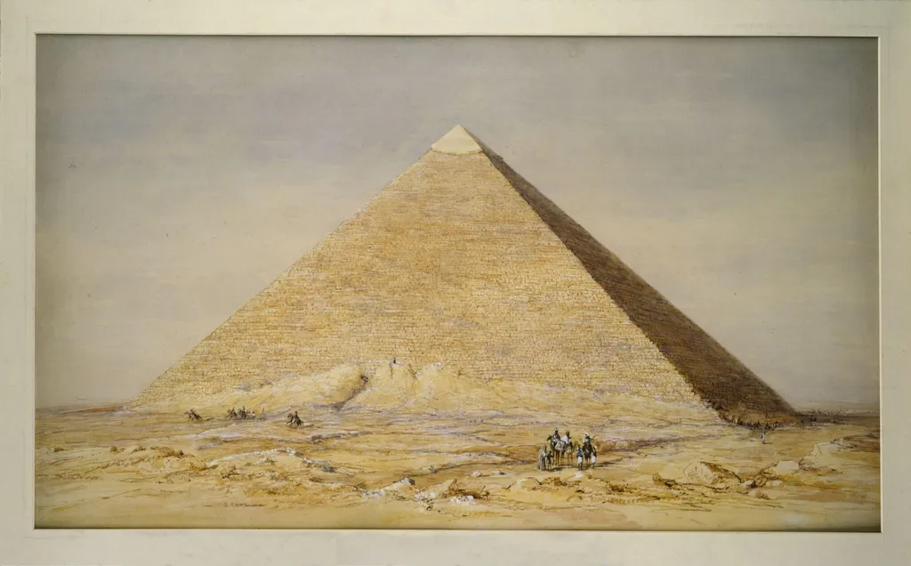 The Second Pyramid, Gizeh, by Francis Arundale, watercolor, 1838
