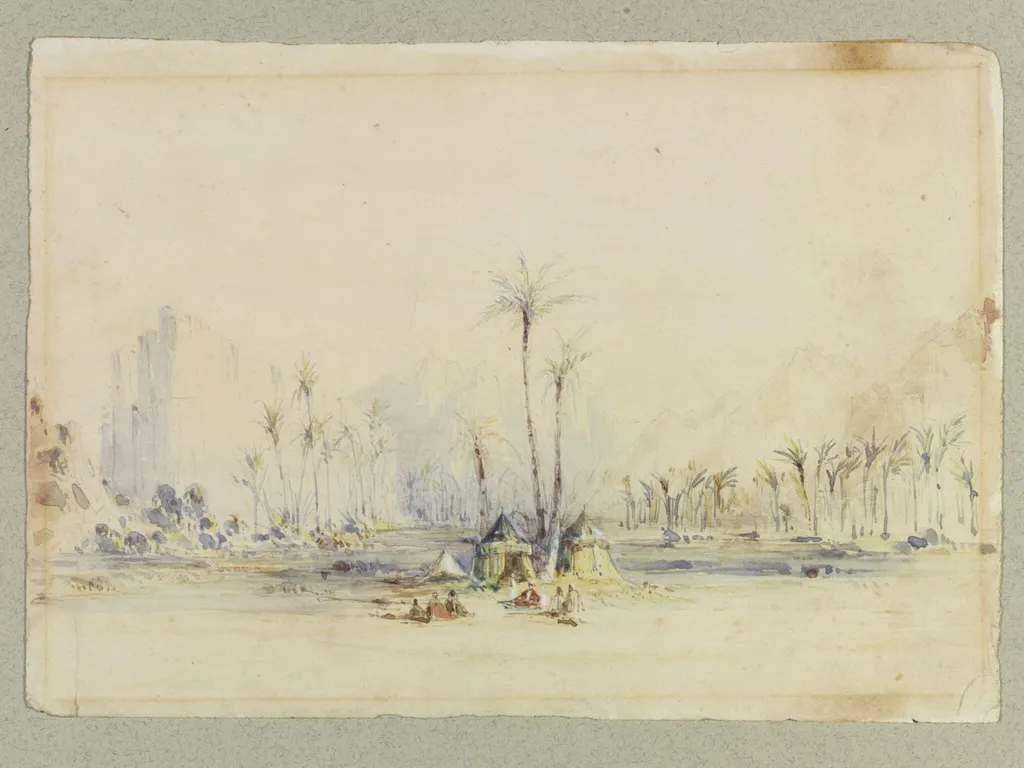 Wady Firan, Sinai, by Francis Arundale, watercolor, 1834