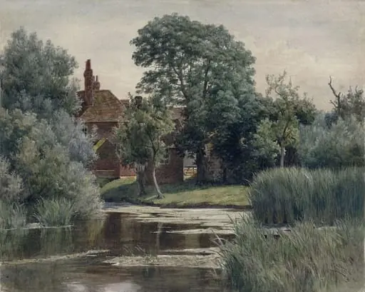 A House by a Stream, by Francis Bernard Dicksee