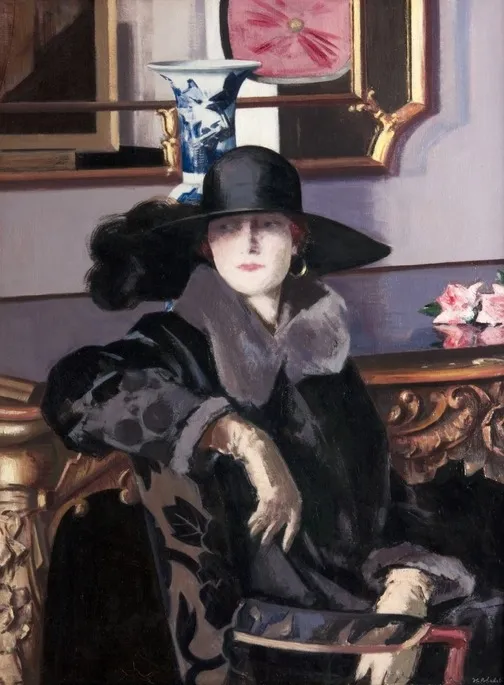 A Lady in Black, by Francis Cadell, oil, 1926