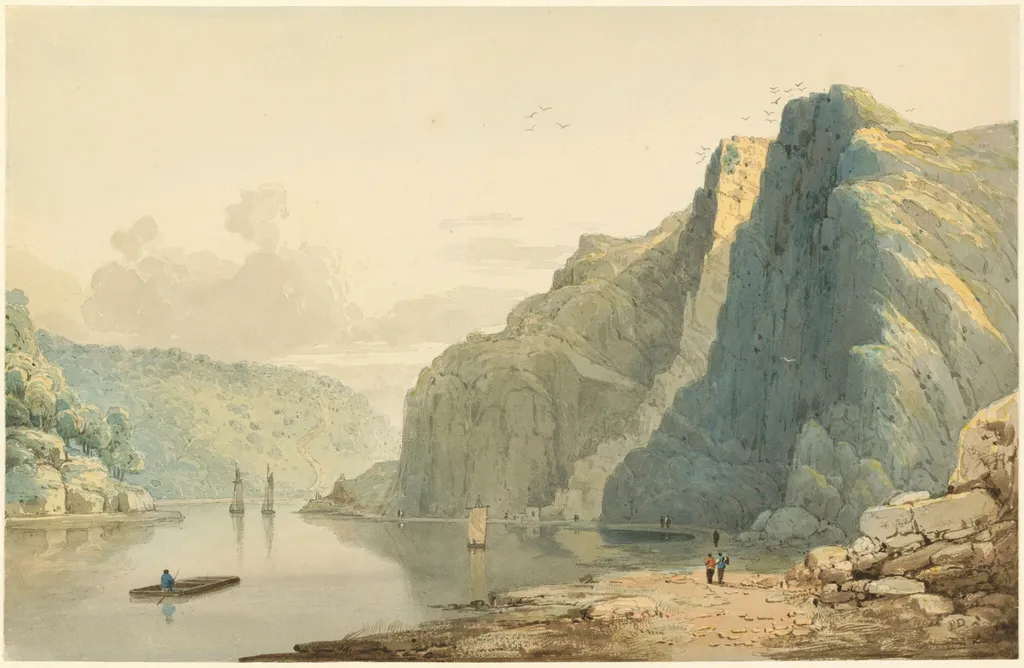 Saint Vincent's Rocks and the Avon Gorge, by Francis Danby, graphite, 1816