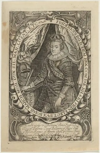 Fredericus D.G. Bohem. Rex (Frederick V, Kingof Bohemia), by Francis Delaram