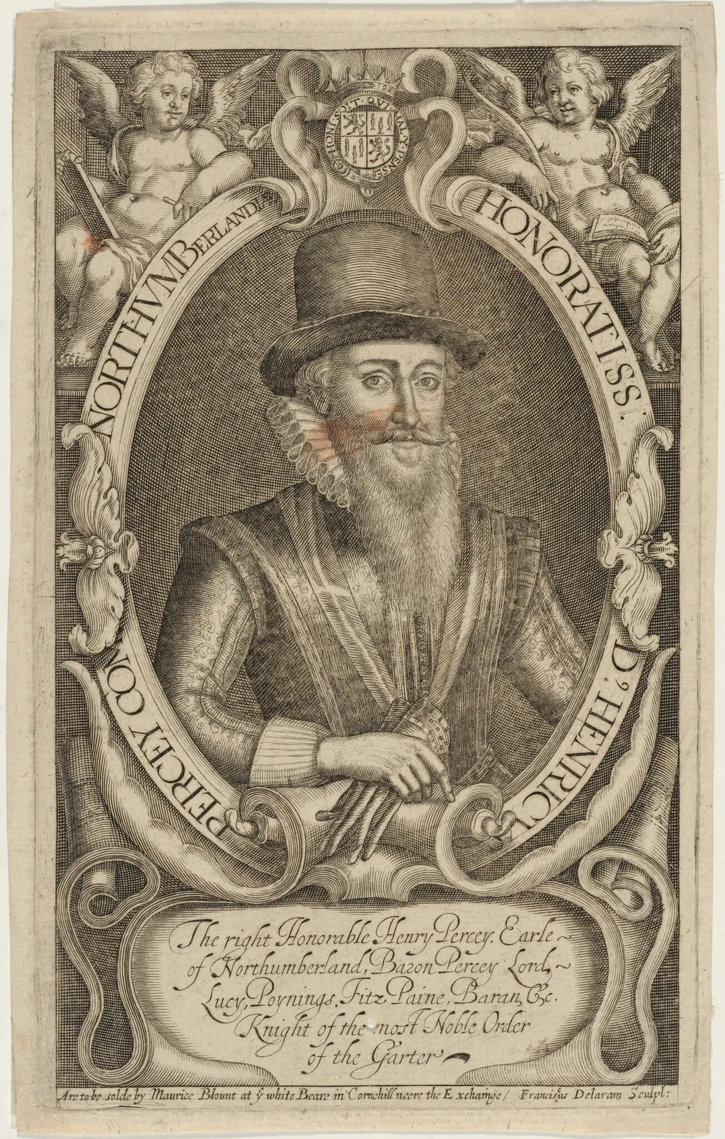 Henricus Percye (Henry Percy, Ninth Earl of Northumberland), by Francis Delaram, ink, 1608