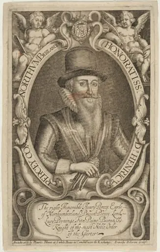 Henricus Percye (Henry Percy, Ninth Earl of Northumberland), by Francis Delaram