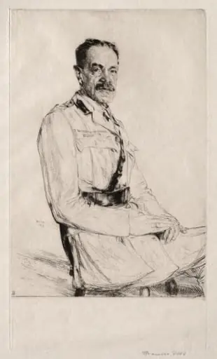Major-General Sir John Edward Cooper, by Francis Dodd