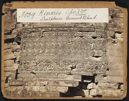 Benares.  Sculptures.  Ancient Bhud, by Francis Frith