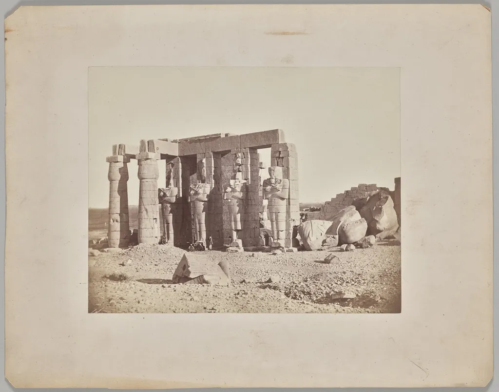 Fallen Statue at the Ramasseum, Thebes, by Francis Frith, 1857
