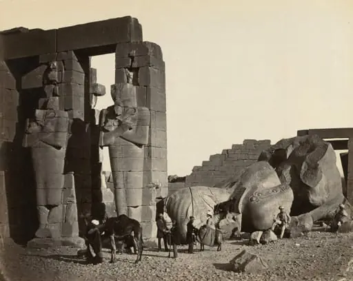 Fallen Statue at the Ramesseum, Thebes, by Francis Frith