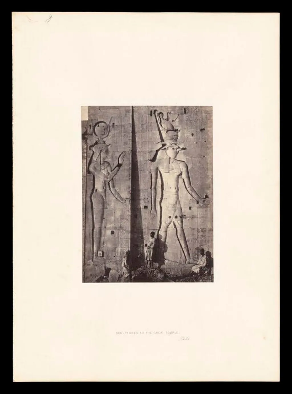 Sculptures in the Great Temple, by Francis Frith, photographic