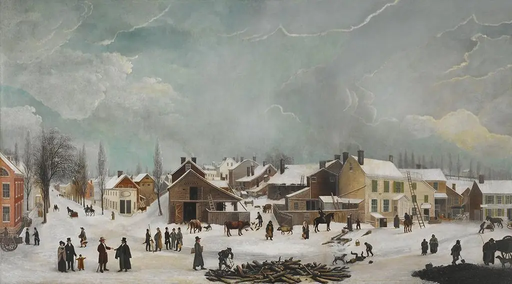 Winter Scene in Brooklyn, by Francis Guy