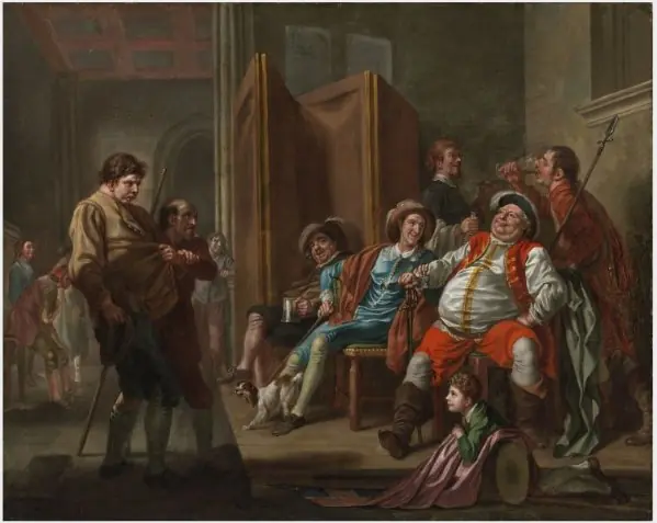 Falstaff Recruits from Shakespeare's 'Henry IV', Part II, Act III, by Francis Hayman
