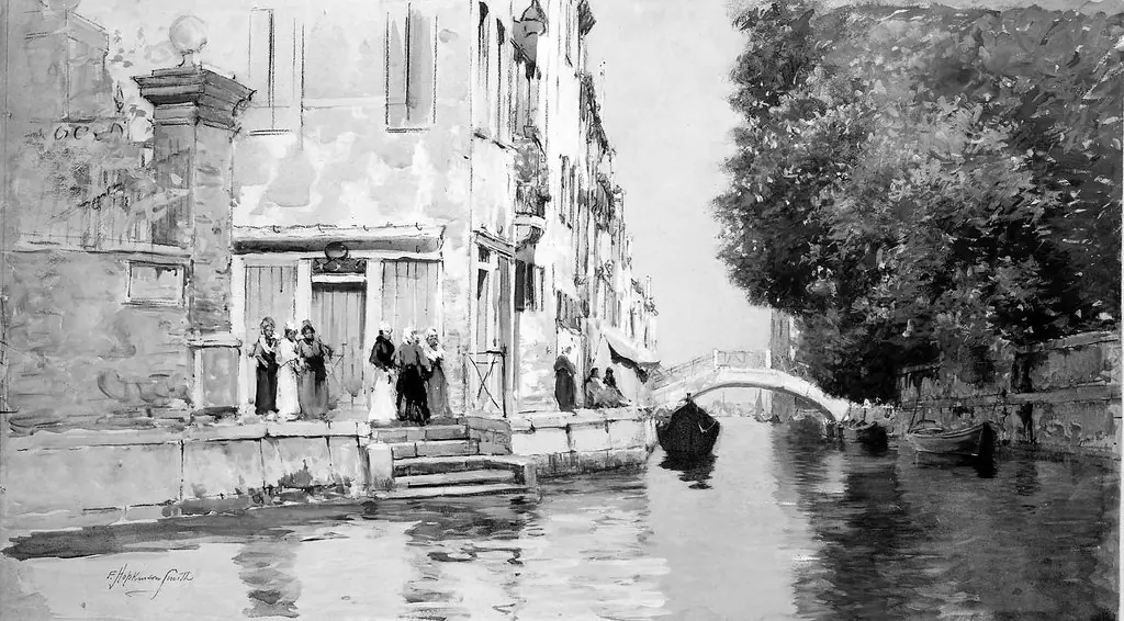 Canal Scene, by Francis Hopkinson Smith
