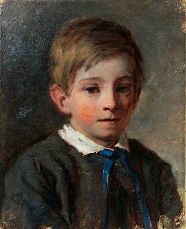 Edgar Holl as a Small Boy, by Francis Montague Holl, oil, 1876