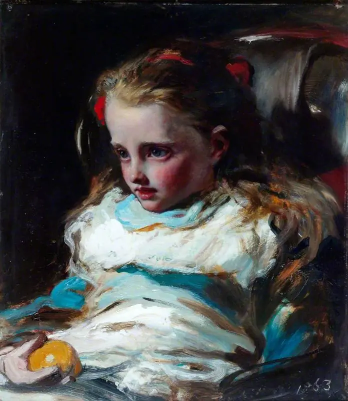 Ellen Sarah Gibbs as a Little Girl, by Francis Montague Holl
