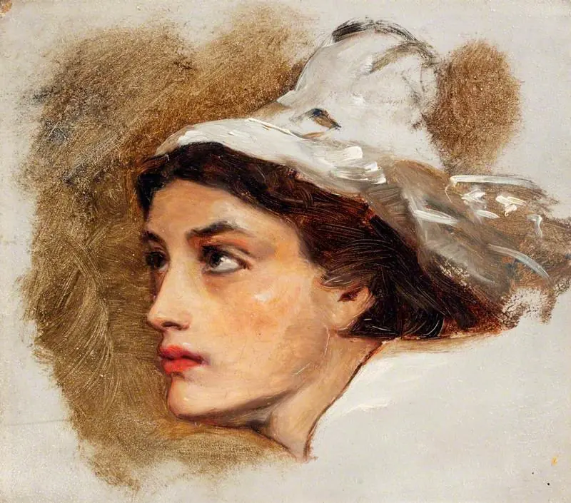 Head of a Welsh Fishergirl, by Francis Montague Holl
