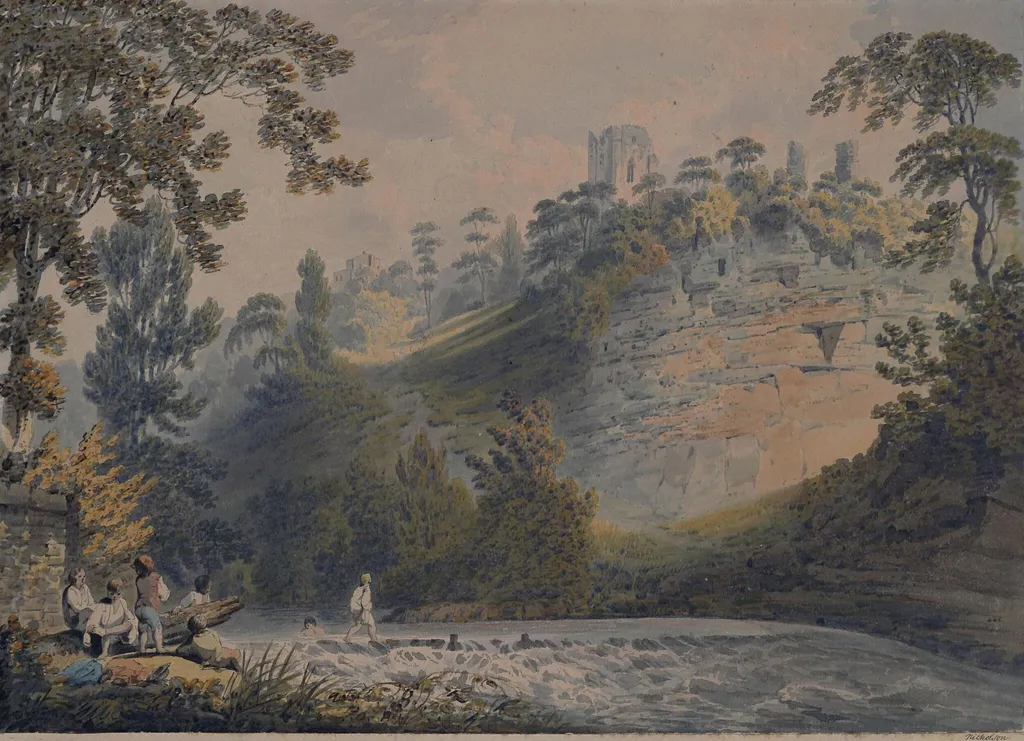 River Scene, by Francis Nicholson, watercolor, 1750