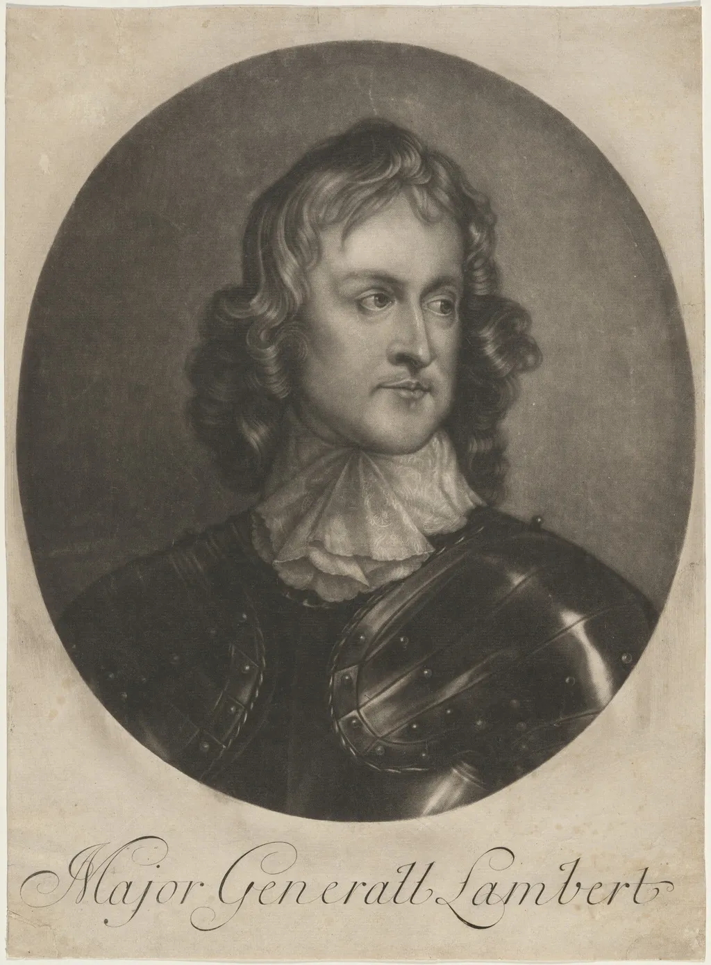 John Lambert, Parliamentary General, by Francis Place, ink, 1688