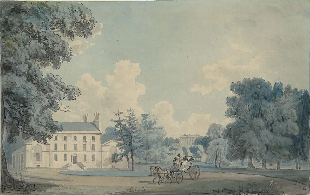 St. Wolstan's near Celbridge, Co. Kildare, by Francis RA Wheatley, watercolor, 1770
