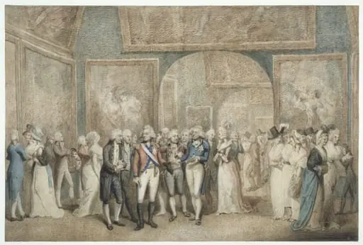 View of the interior of the Shakespeare Gallery, by Francis RA Wheatley