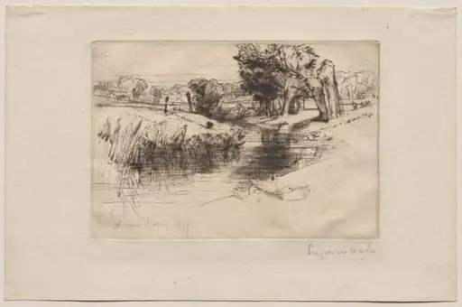 A Backwater, by Francis Seymour Haden