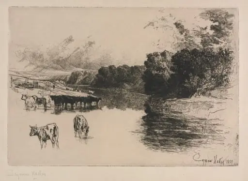 A Lancashire River, by Francis Seymour Haden