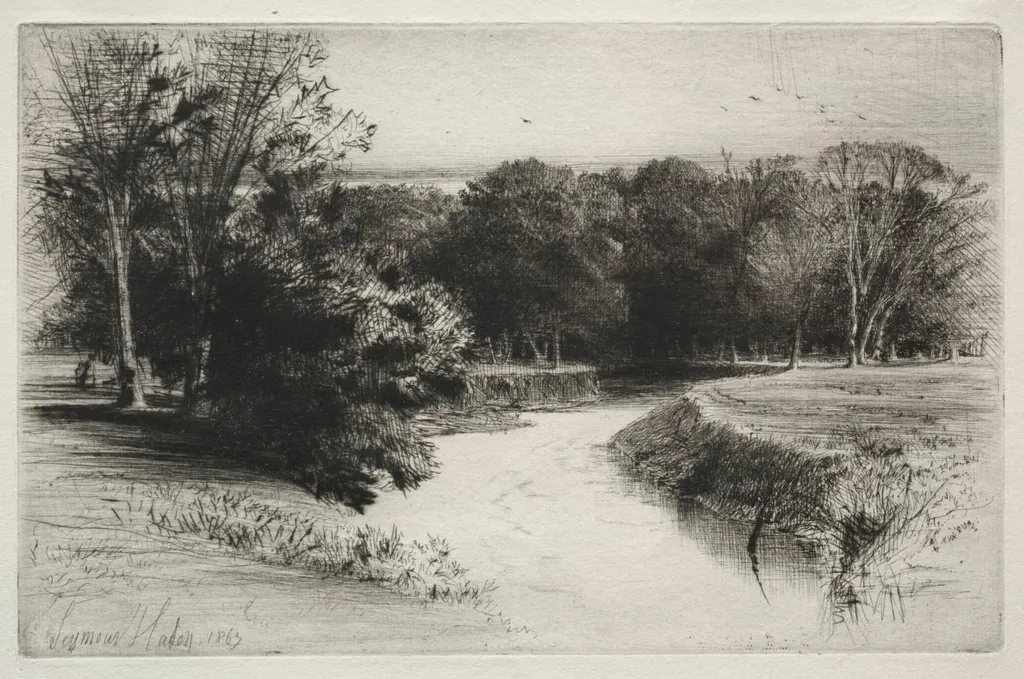 A Sunset in Ireland, by Francis Seymour Haden, 1863