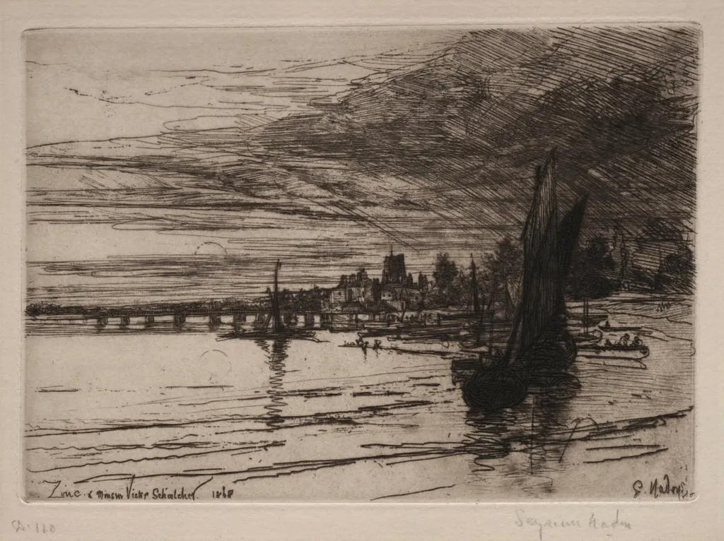 Battersea Bridge, by Francis Seymour Haden, 1868