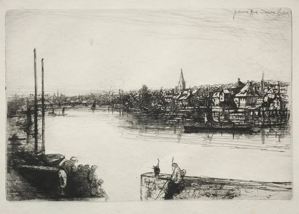 Battersea Reach, by Francis Seymour Haden, 1863