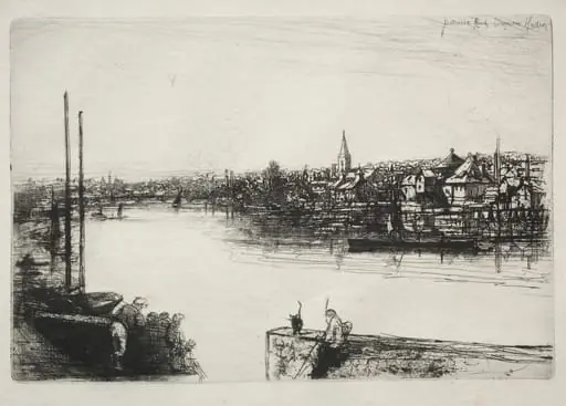 Battersea Reach, by Francis Seymour Haden