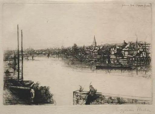 Battersea Reach, by Francis Seymour Haden