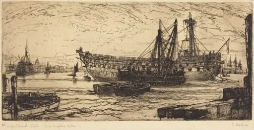 Breaking Up of the Agamemnon, by Francis Seymour Haden