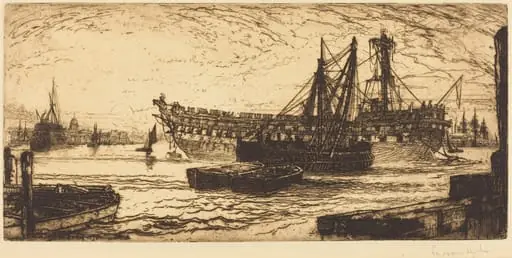 Breaking Up of the Agamemnon, by Francis Seymour Haden