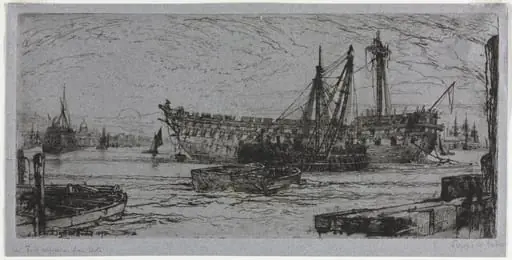 Breaking Up of the Agamemnon, by Francis Seymour Haden