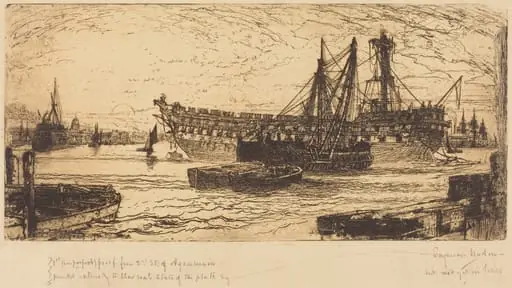 Breaking Up of the Agamemnon, by Francis Seymour Haden