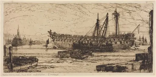 Breaking Up of the Agamemnon, by Francis Seymour Haden