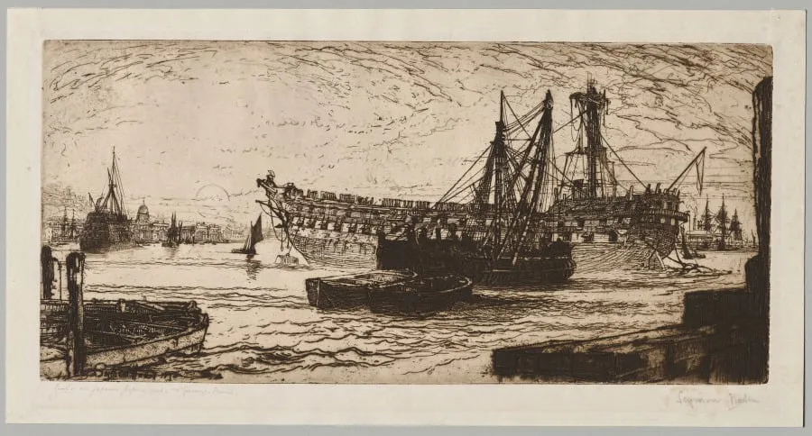 Breaking Up of the "Agamemnon," No. 1, by Francis Seymour Haden, 1870
