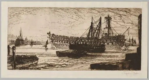 Breaking Up of the "Agamemnon," No. 1, by Francis Seymour Haden