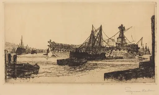 Breaking Up of the Agamemnon (The Second Plate), by Francis Seymour Haden