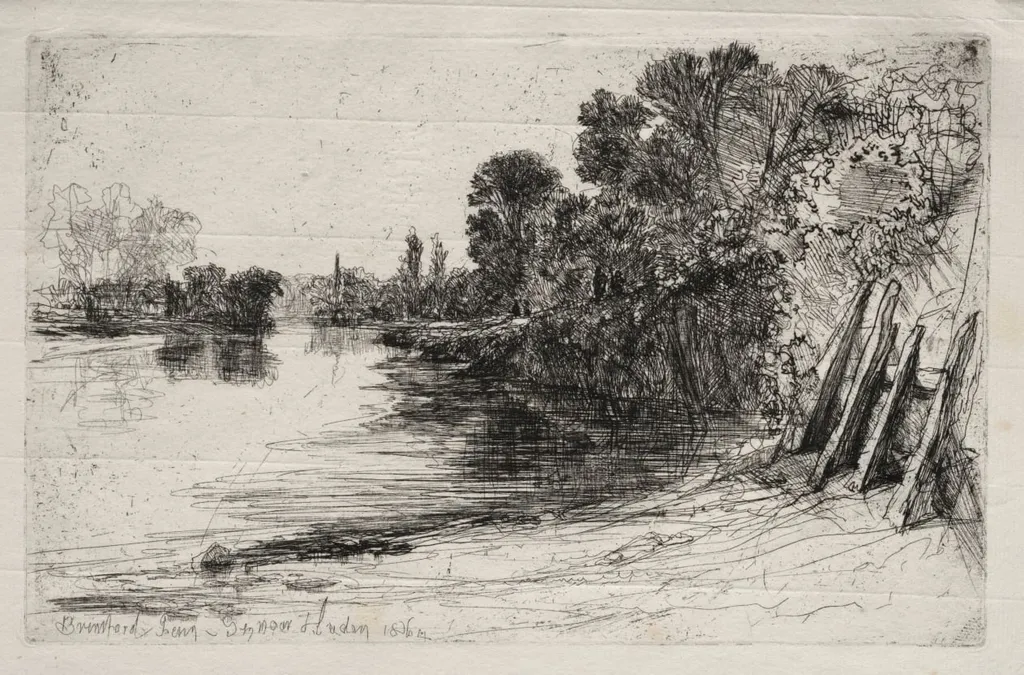 Brentford Ferry, by Francis Seymour Haden, 1864