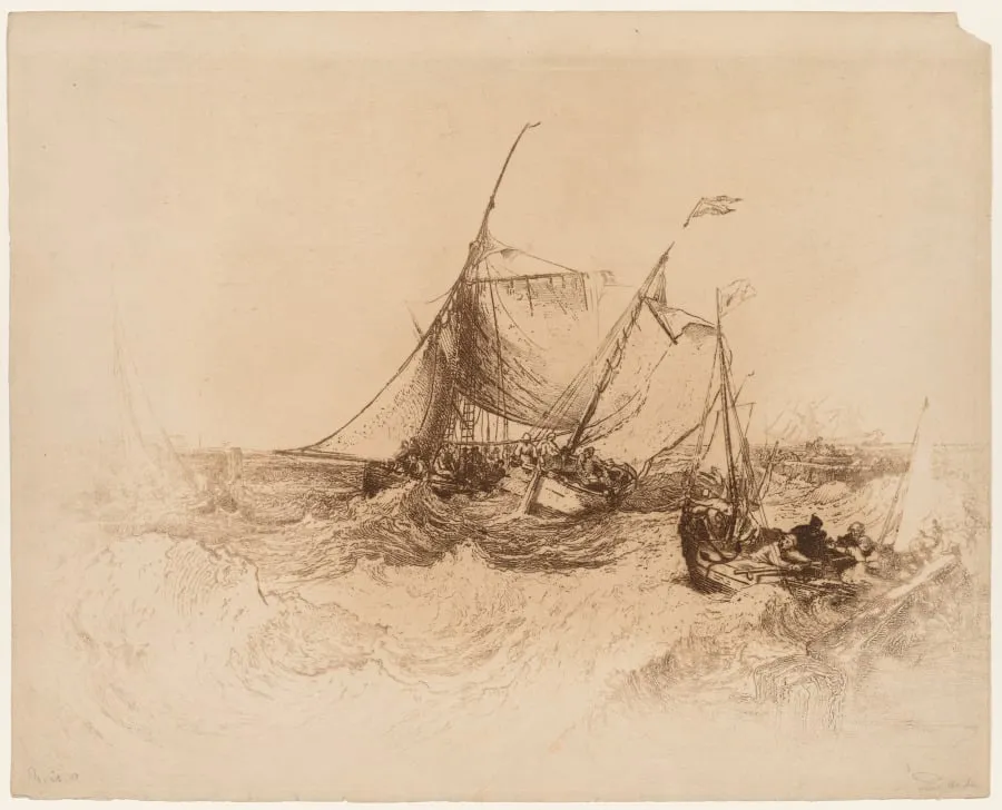 Calais Pier, by Francis Seymour Haden, 1865