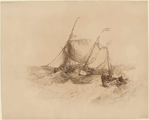 Calais Pier, by Francis Seymour Haden