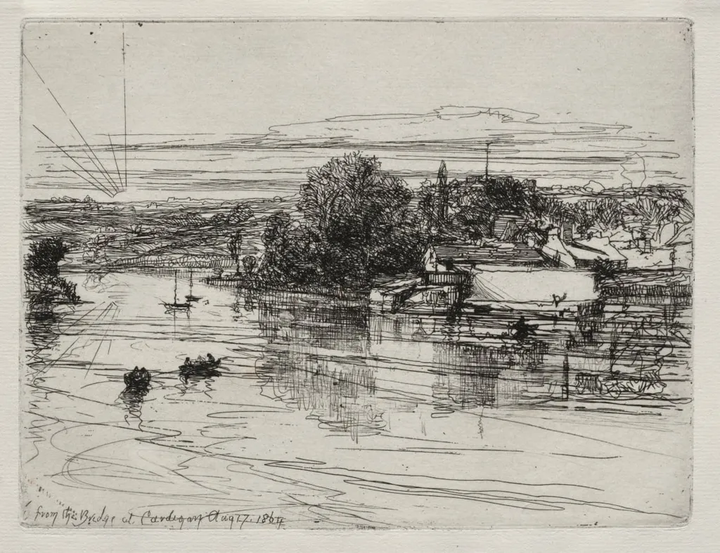 Cardigan Bridge, by Francis Seymour Haden, 1864